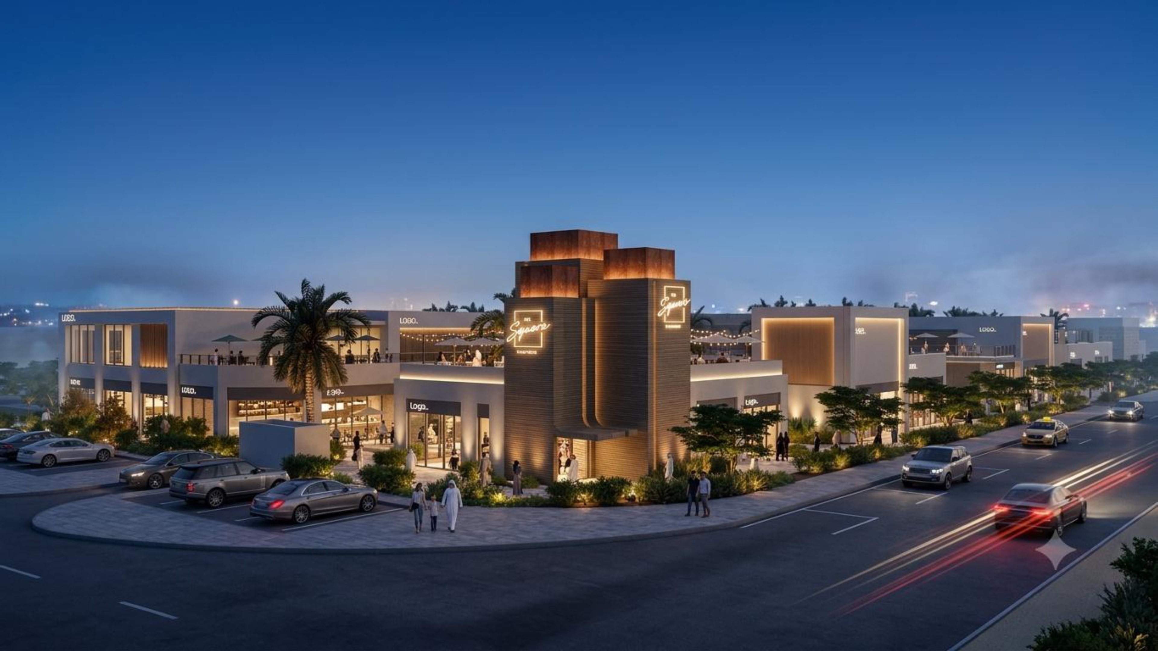 THE SQUARE golden hour exterior